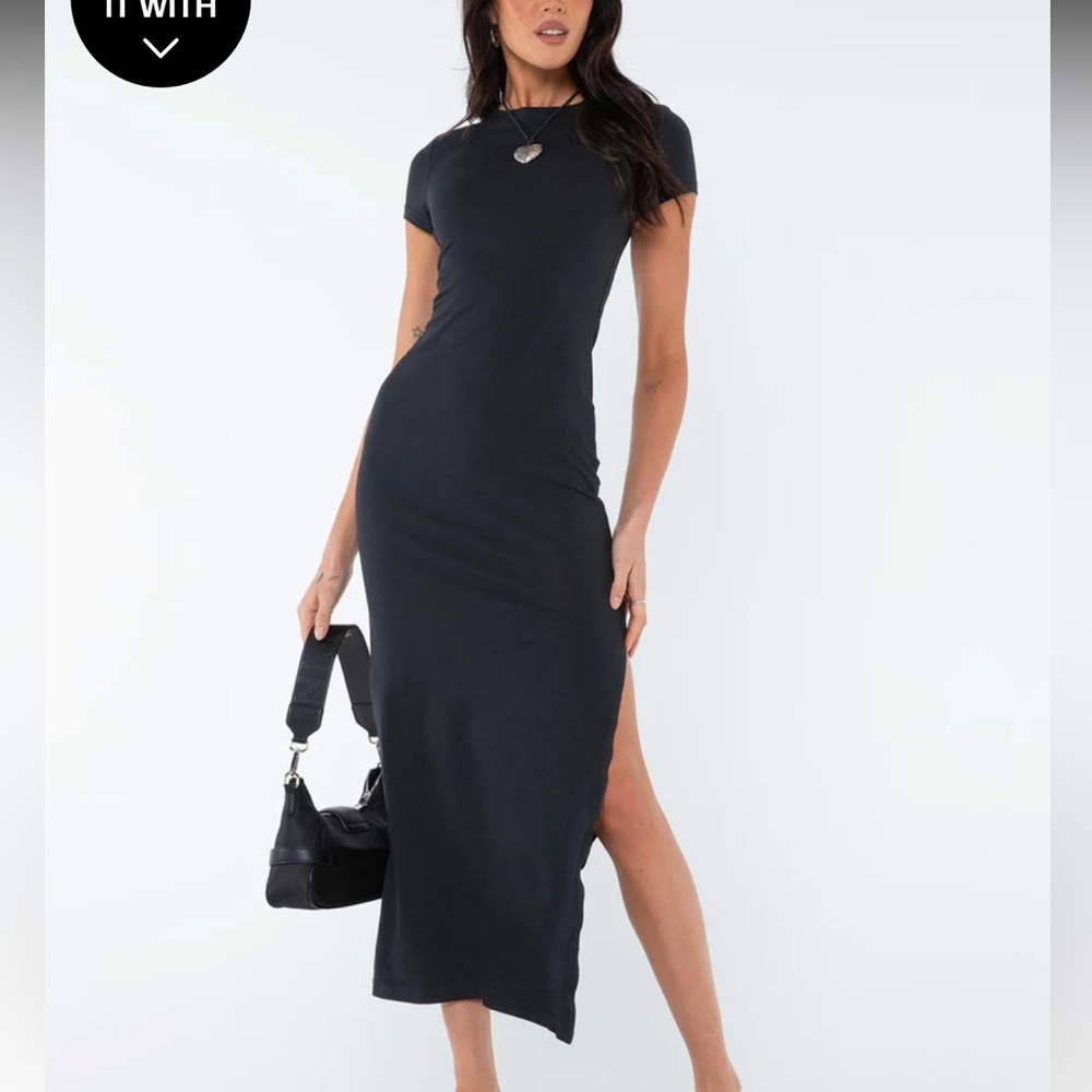 Princess polly lex maxi dress black